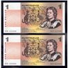 Image 1 : AUSTRALIA $1. 1974. Phillips-Wheeler. CONSECUTIVE PAIR