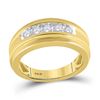 Image 1 : Round Diamond Wedding Channel Set Band Ring 1/2 Cttw 14KT Yellow Gold