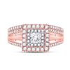 Image 2 : Bridal Wedding Ring Band Set 1 Cttw 14KT Two-tone Gold