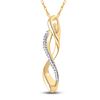 Image 2 : Round Diamond Infinity Pendant 1/12 Cttw 10KT Yellow Gold