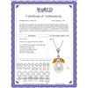 Image 2 : Genuine 4.5 ctw Pearl & Citrine Necklace 14KT White Gold - REF-24K3V