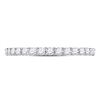 Image 2 : Round Diamond Eternity Wedding Band 1 Cttw 14KT White Gold
