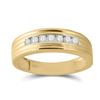 Image 1 : Round Diamond Wedding Single Row Band Ring 1/4 Cttw 10KT Yellow Gold