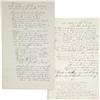 Image 1 : James M. Dalzell Two Autograph Manuscripts