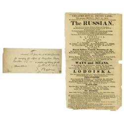 1813 London Theater Broadside