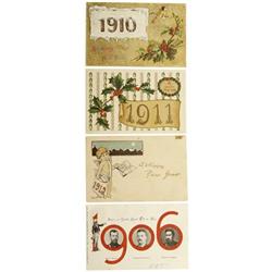 Vintage Color New Years Postcards