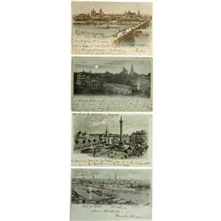 Vintage Color Postcards of European Cities