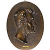Image 1 : Large Oval Plaster Relief of Lincoln in Profile