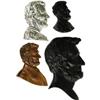 Image 1 : Collection of Metallic Lincoln Profile Reliefs