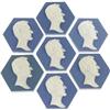 Image 1 : Seven Matching Lincoln "Cameo" Style Tiles
