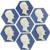 Image 1 : Seven Matching Lincoln "Cameo" Style Tiles