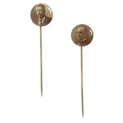 McKinley & Roosevelt: Great Pair of Stick Pins.