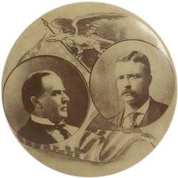 McKinley & Roosevelt: 1 ¼” Sepia Jugate.