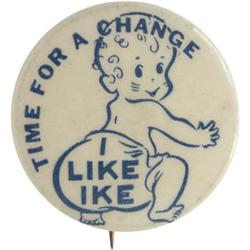 Dwight Eisenhower, "Time for a Change" Button