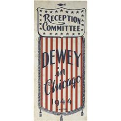 Thomas Dewey: Reception Committee Ribbon