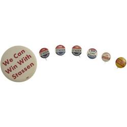 Harold Stassen: Lot of Seven Campaign Buttons