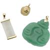 Image 3 : Multi-Stone, Gold Pendant Lot with Chain