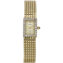 Swiss Lady's Diamond, Gold Bracelet Watch
