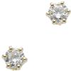 Image 1 : Diamond, Gold Stud Earrings
