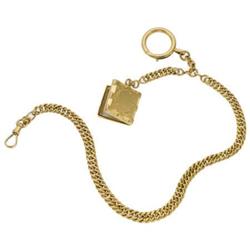 Gold Watch Chain with Locket, French