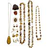Image 1 : Amber, Yellow Metal, Jewelry Collection