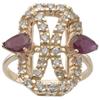 Image 1 : Ruby, Diamond, Gold Ring