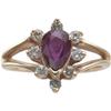Image 1 : Ruby, Diamond, Gold Ring