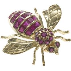 Ruby, Gold Bee Pin