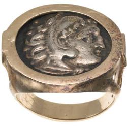 Ancient Coin, Gold Ring