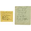 Image 1 : Vintage Multi-Signed Album Pages Lot of 2 with T