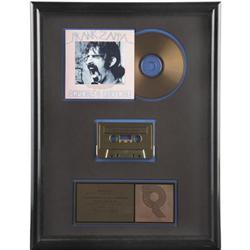 Frank Zappa "Chungas Revenge" RIAA Gold CD Award