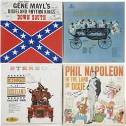 Dixieland Jazz LPs 4 Signed Gene Mayl Lee Castle