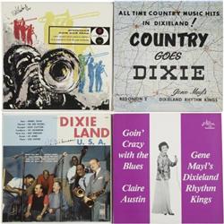 Group Of Four signed Dixieland Jazz LPs Mayl