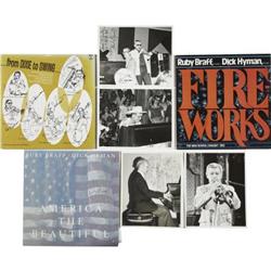 Jazz LPs and Photos Signed Dick Hyman Ruby Braff