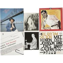 Signed Jazz LPs + Photos Bud Freeman Dick Hyman
