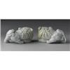 Image 2 : Pair of Chinese carved jade/hardstone lions