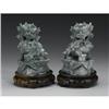 Image 1 : Pair of Chinese jade/hardstone fu lions