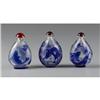 Image 1 : Three Chinese modern cameo glass snuff bottles