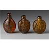 Image 2 : Three Chinese figural carved snuff bottles
