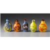 Image 1 : Five Chinese glass snuff bottles