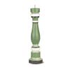 A painted wooden candlestick