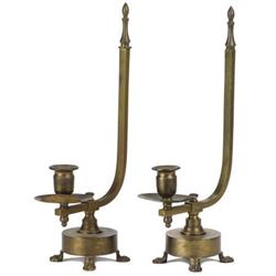 Pair of copper candlesticks