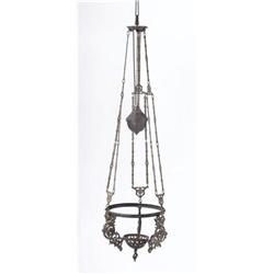 Antique Dutch hanging oil lamp