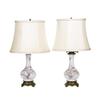 Pair of porcelain lamps