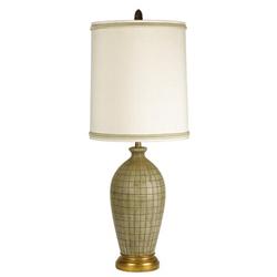 Ceramic lamp with shade