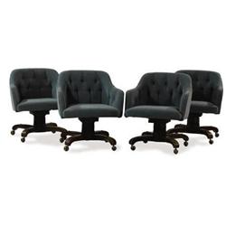 Four swivel chairs