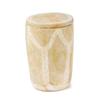 Image 1 : Buff colored stone jar with lid