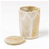 Image 2 : Buff colored stone jar with lid