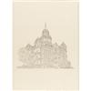 Image 1 : L.B. Isleib Drawing of Denton County Courthouse