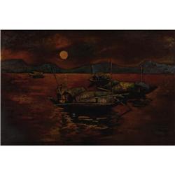 An Asian Lacquer Panel